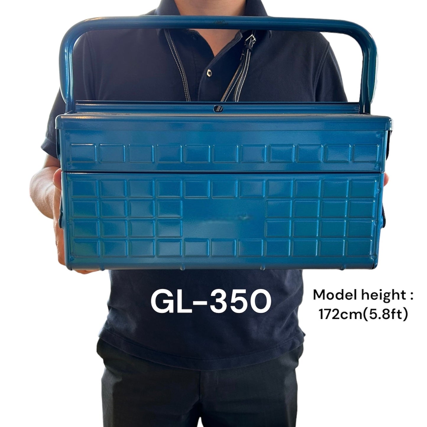 TOYO STEEL 2 Tier Cantilever Toolbox GL-350 B (blue)