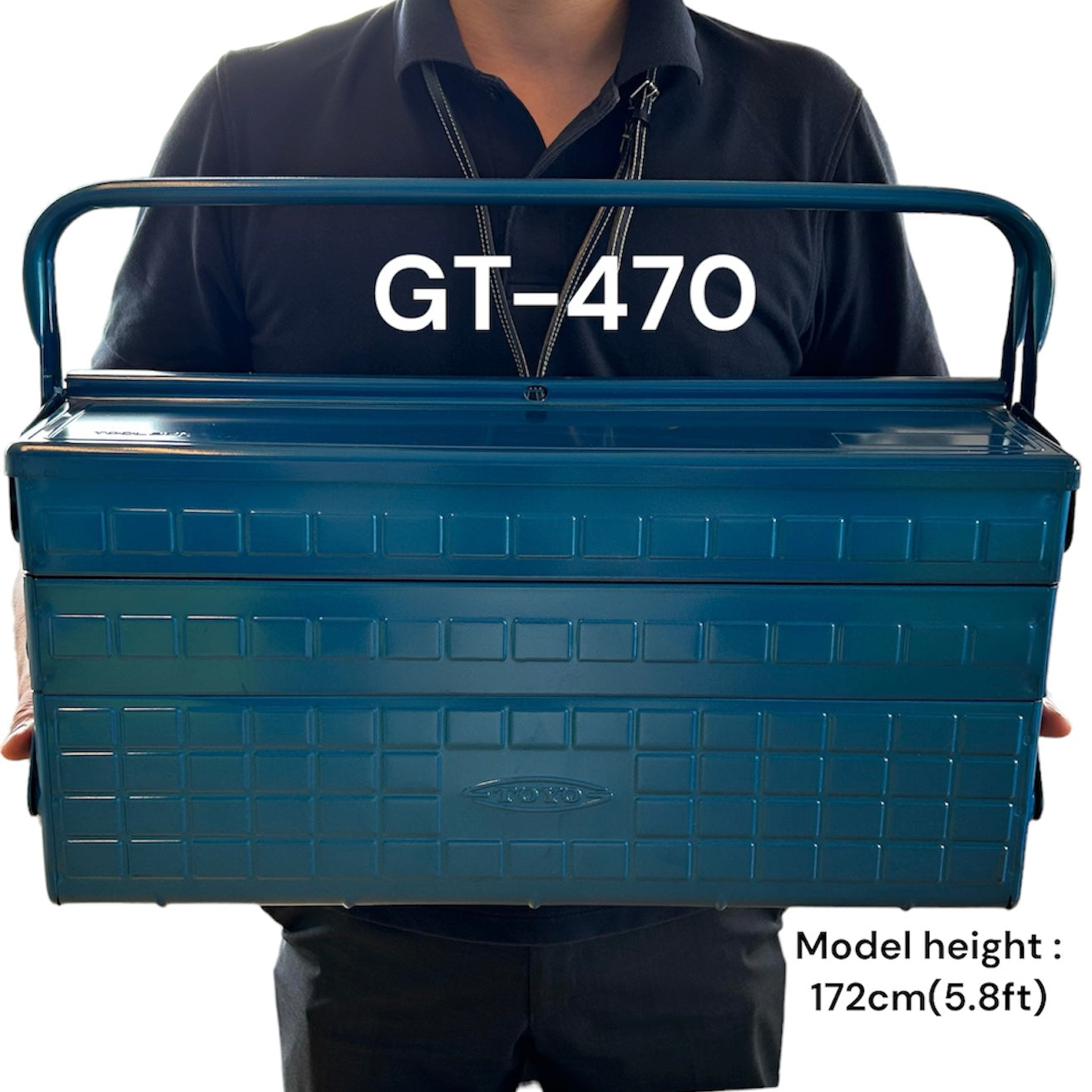 TOYO STEEL 3 Tier Cantilever Toolbox  GT-470 B (blue)