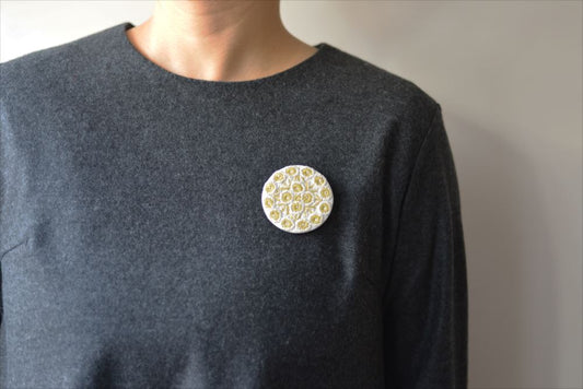 Classiky Embroidered Brooches by Reiko Oka